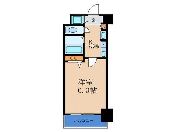 ﾌﾟﾚｻﾝｽｾﾝﾀｰｺｱ大阪(308)の物件間取画像